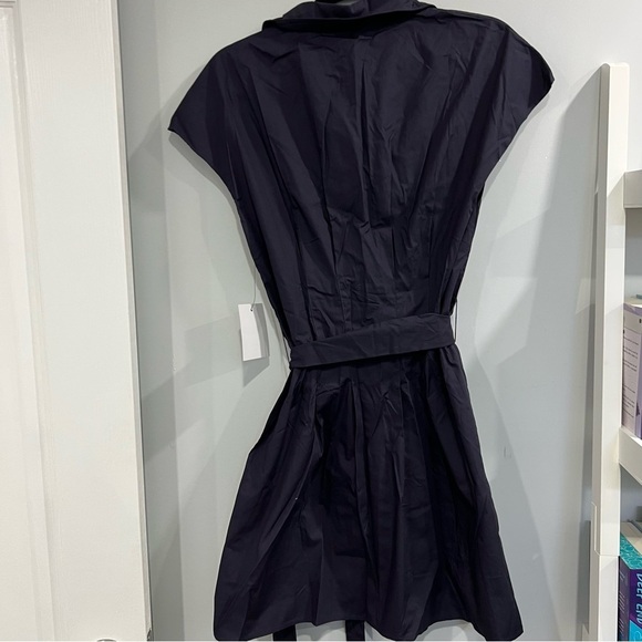 Calli Button Up Navy Belted Dress Bonne Shirt Dress Us 8 - Natural Fibres - Picture 5 of 7